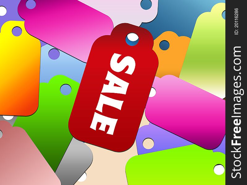 Colorful design big sale tags. Colorful design big sale tags