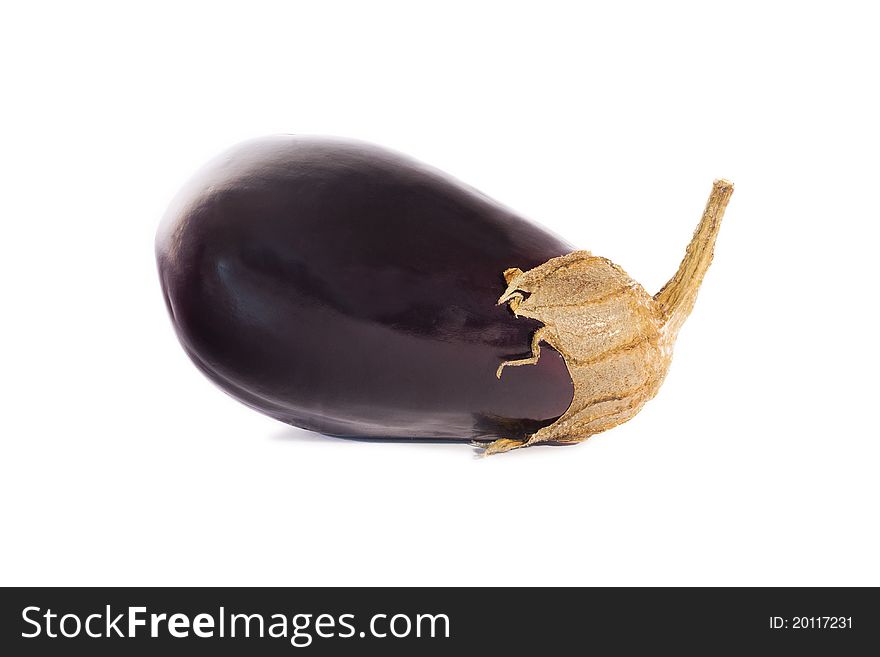 Eggplant isolated on white background, fruits and vegetables