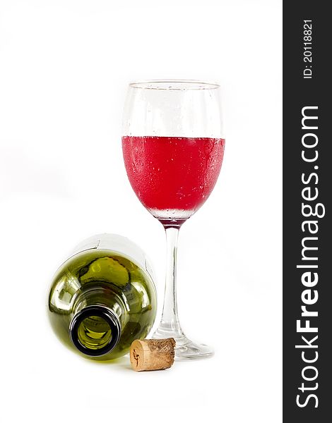 Wine glass isolated on white background