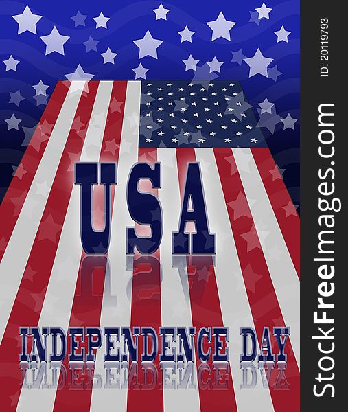 Art work of the memory USA independence day. Art work of the memory USA independence day