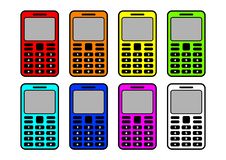 Collection Of Mobile Phones Royalty Free Stock Photo