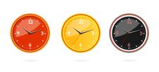 Classic And Modern Clocks Set Royalty Free Stock Photography
