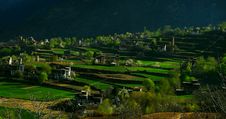 Village In A Mountainous Area Stock Photo Village In A Mountainous Area Stock Photo