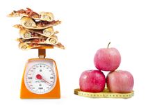 Apple And Pizza Slilces Stock Photos Apple And Pizza Slilces Stock Photos