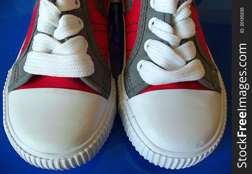 A close up of children sports shoes. A close up of children sports shoes