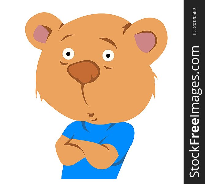 Vector illustration of bear character. Vector illustration of bear character