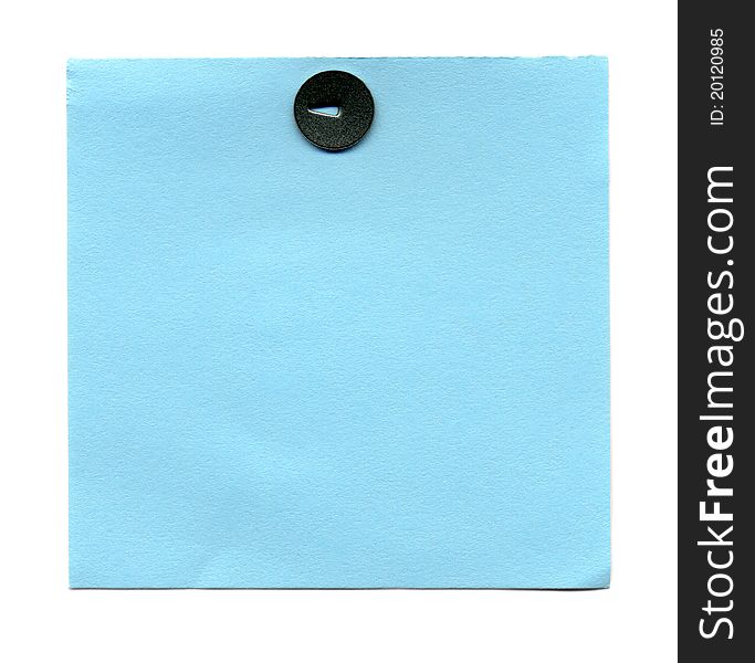 Blue Sticker Pinned Pushpin