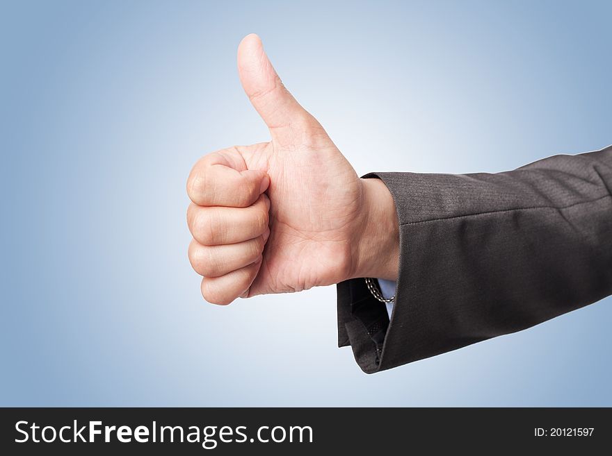 Businessman Hand With Thumbs Up