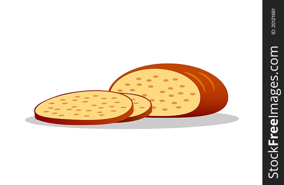 Bread On White Background