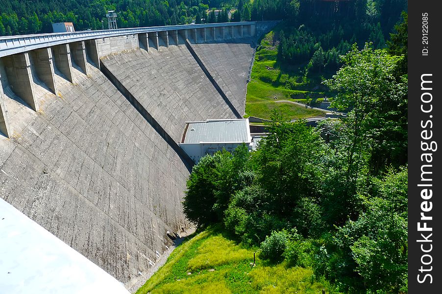 Valley dam with high contrast. Valley dam with high contrast