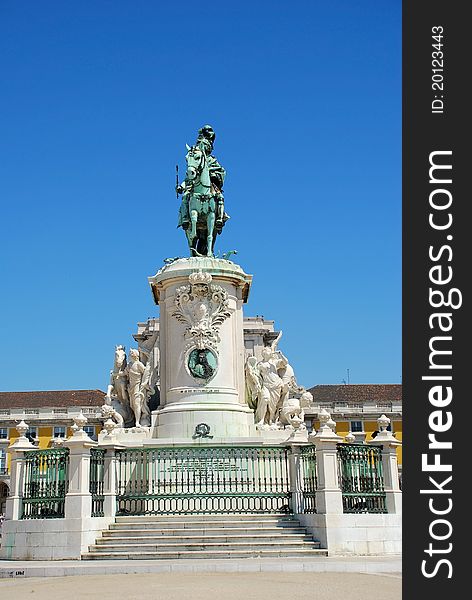 Dow-town of lisbon, center of piazza of commerce. Dow-town of lisbon, center of piazza of commerce