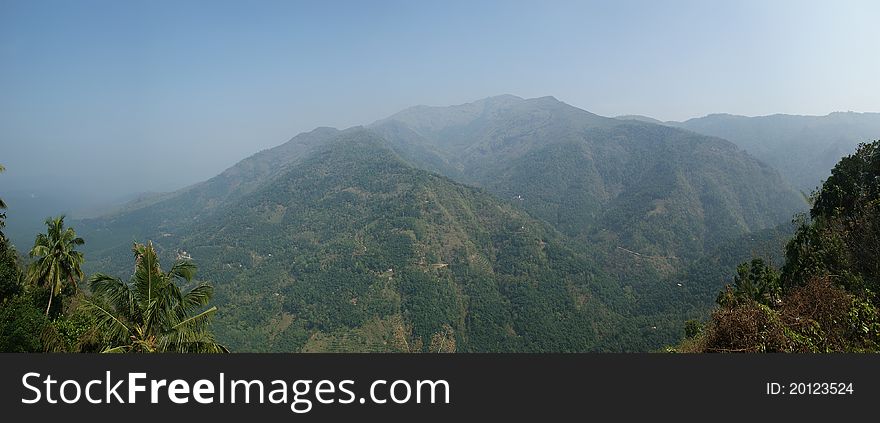 Panoramic Views Of The Mountains And The Valley