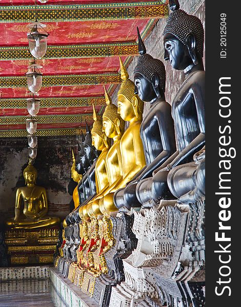 Buddha Wat Suthat, Bangkok, Thailand.
