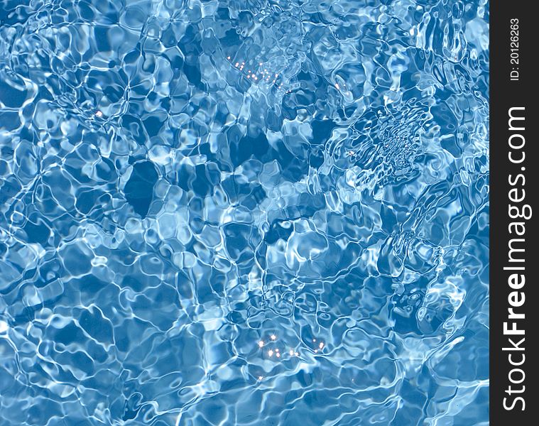 Movement of water in pool blue water