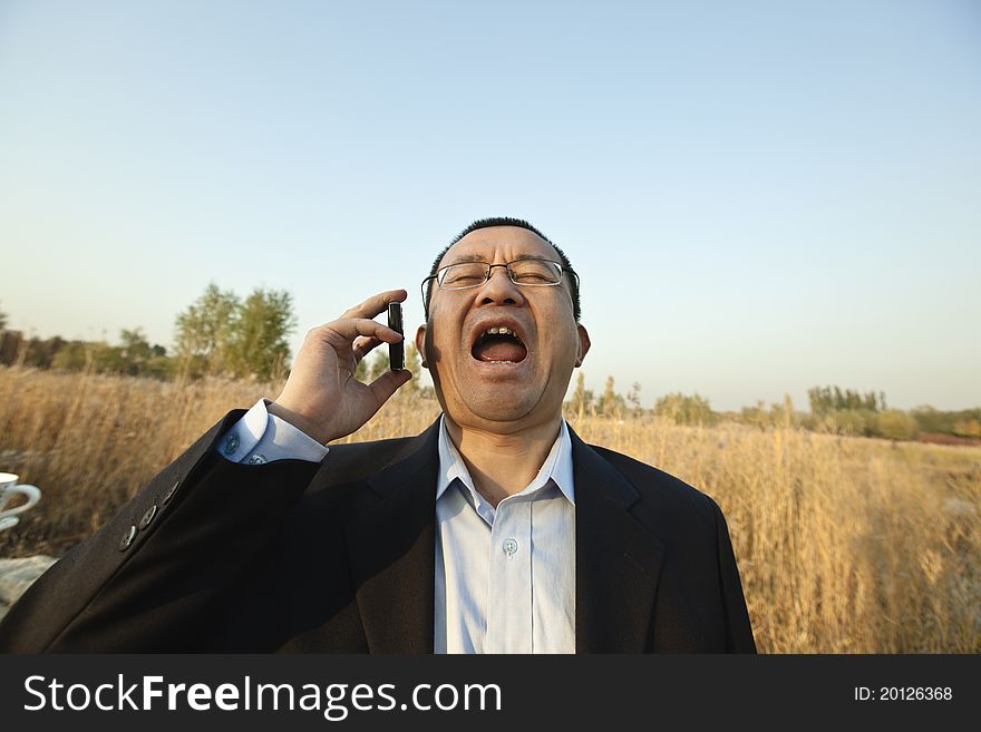 Man Screaming On The Phone