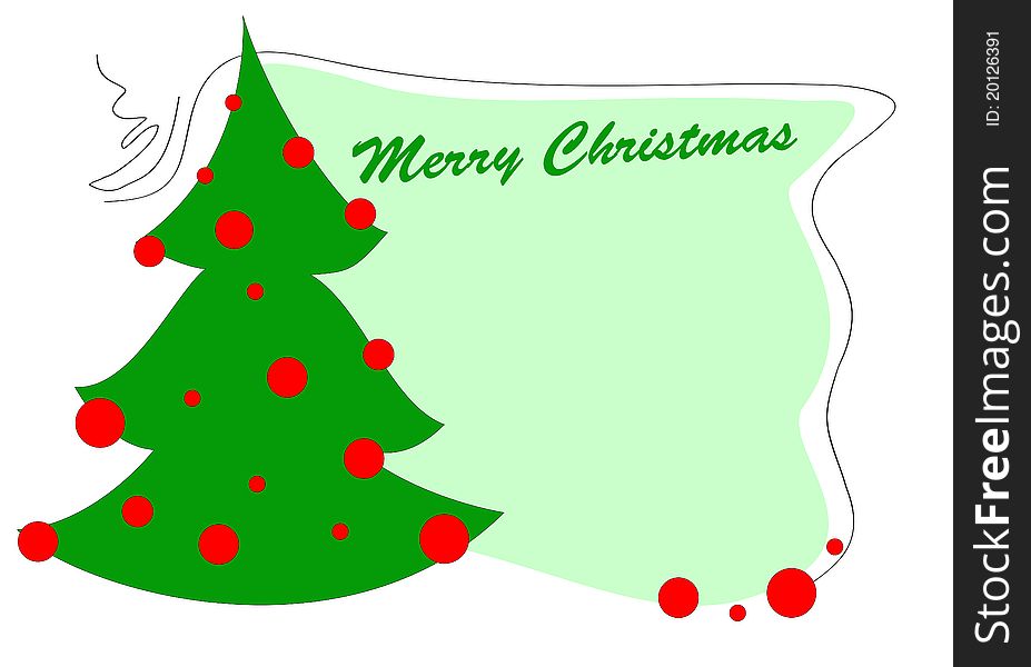 Vector Illustration of funky colorful christmas greeting card
