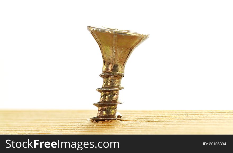 Screw in a piece of wood