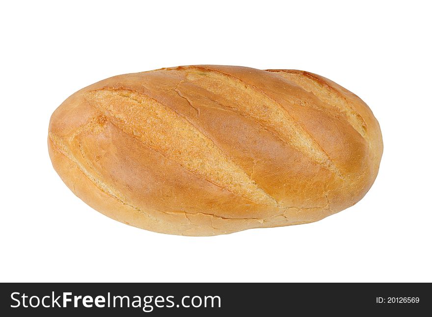 Isolated loaf of white tasty fresh bread. Isolated loaf of white tasty fresh bread