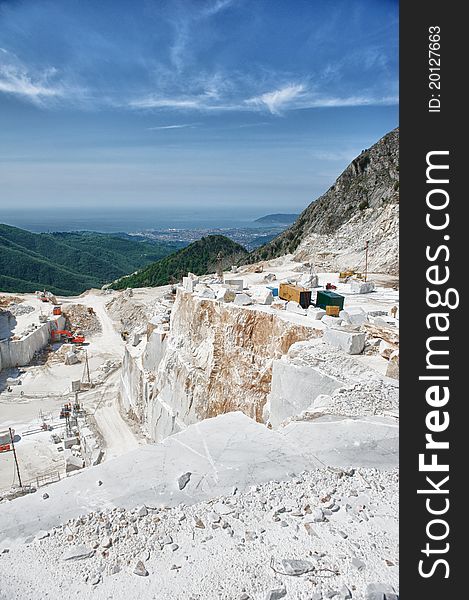 Quarry in carrara noth of italy