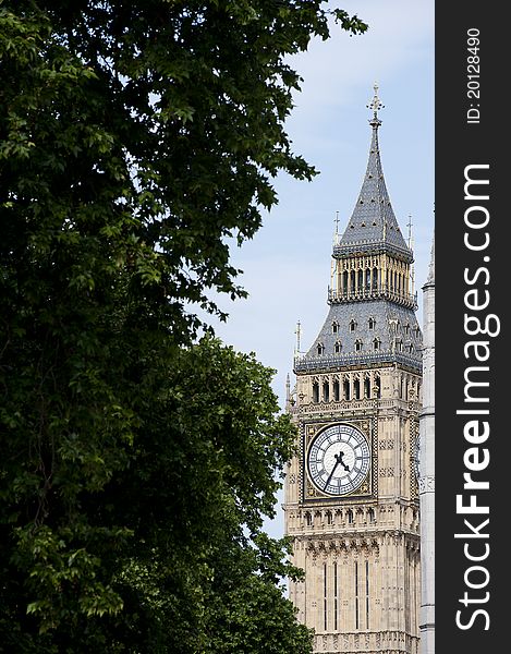 The famous Big Ben in London, one of the most popular landmark in Britain.