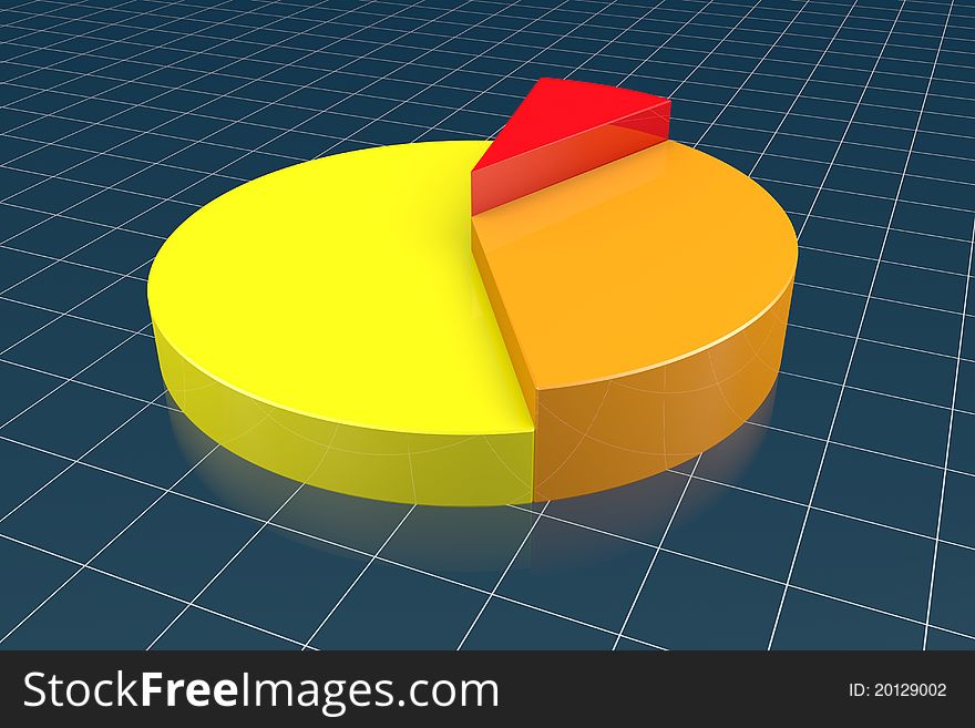 Abstract 3D rendering of rounded financial plot. Abstract 3D rendering of rounded financial plot.