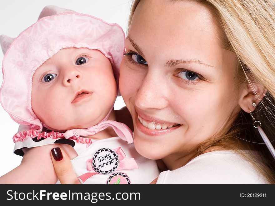 Portrait of a mom with her baby. Portrait of a mom with her baby