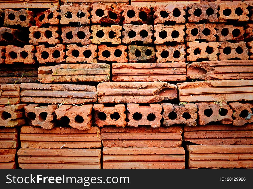 A color of bricks background. A color of bricks background