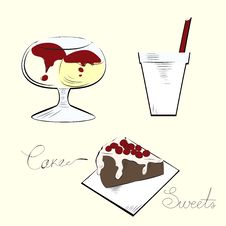 Background With Sweets Royalty Free Stock Photography Background With Sweets Royalty Free Stock Photography