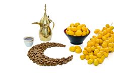 Arabic Coffee With Date Fruit Royalty Free Stock Image Arabic Coffee With Date Fruit Royalty Free Stock Image