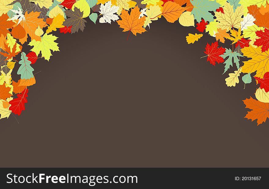 Brown autumnal background. EPS 8 file included
