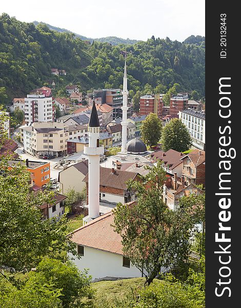 Panorama of Srebrenica, Bosnia and Herzegovina