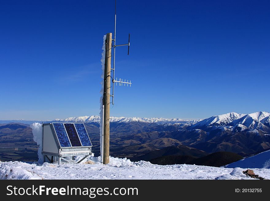 Communications station on top of Mt Oxford, New Zealand. Communications station on top of Mt Oxford, New Zealand