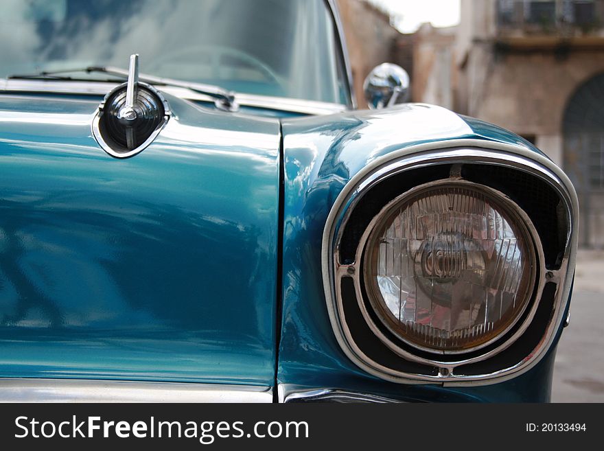 Old timer Chevrolet Belair 1957 in the street of Havana. Old timer Chevrolet Belair 1957 in the street of Havana