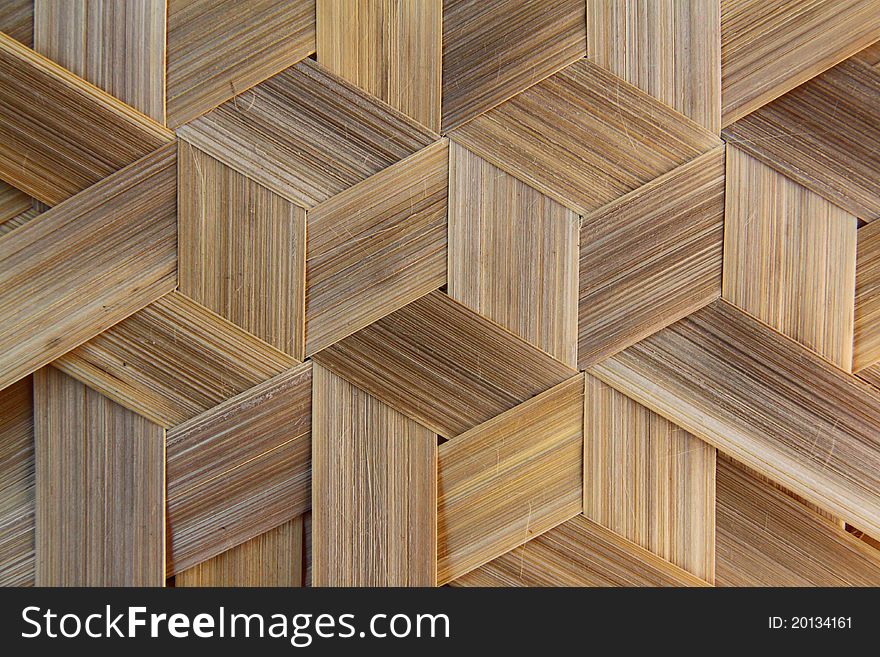 Basketry of bamboo background as a table