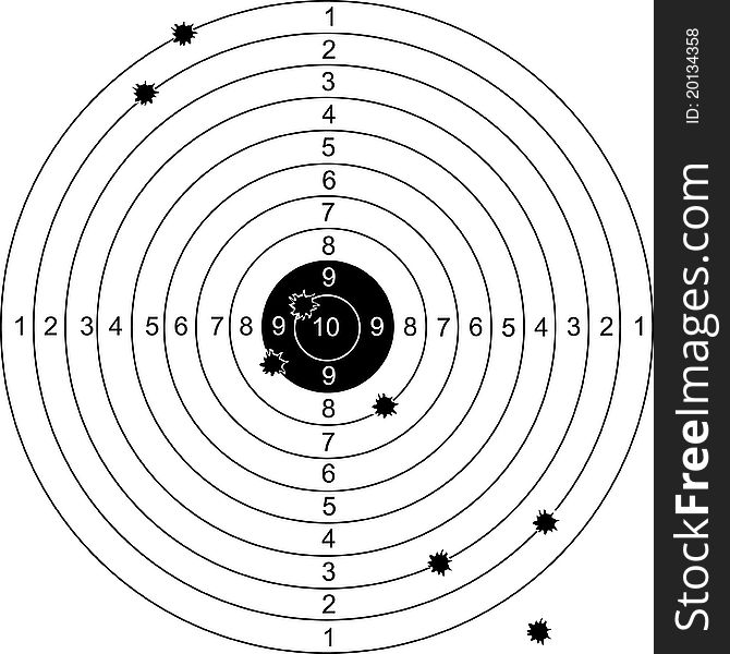 Targets set on white background