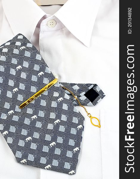 Necktie And White Shirt