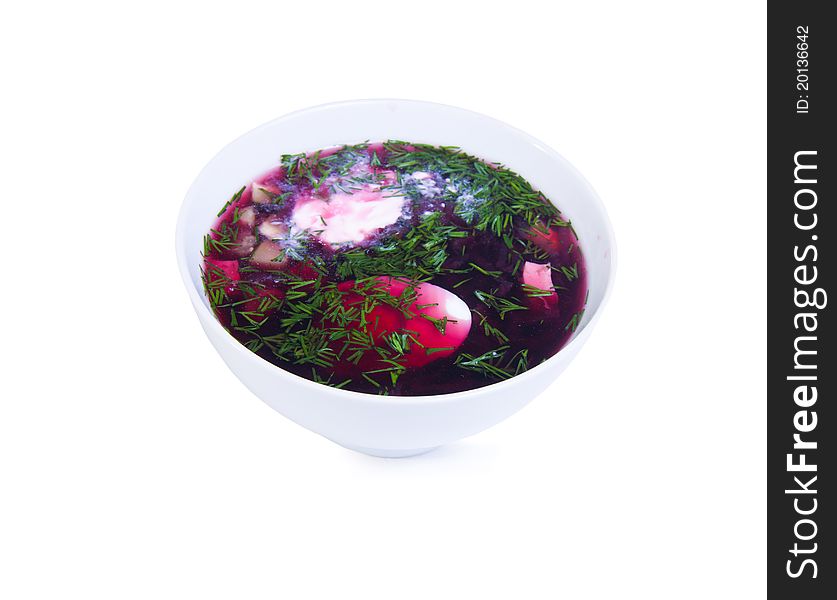 Bowl With Beetroot Soup