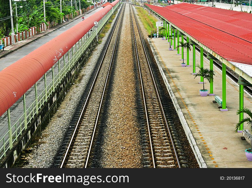 Bird eye view the twin railway