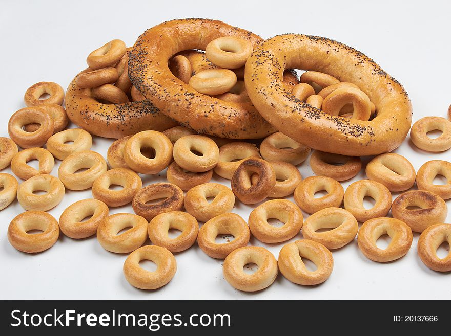 A lot of delicious bagels. Can be used as a background