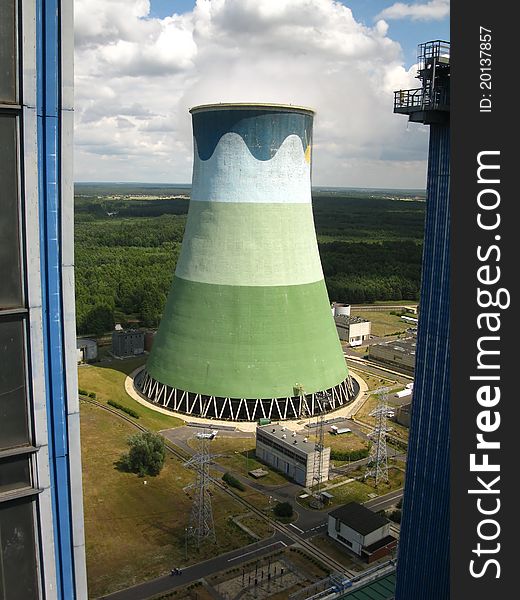 Cooling towers in power plant