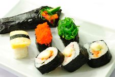 Closeup Japanese Sushi. Series Japanese Food Stock Photography Closeup Japanese Sushi. Series Japanese Food Stock Photography