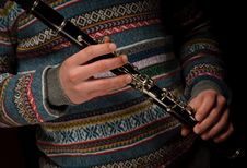 Clarinet Player Royalty Free Stock Photography
