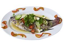 Steamed Fish With Lemon. Stock Images Steamed Fish With Lemon. Stock Images