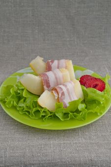 Melon With Parma Ham Stock Image Melon With Parma Ham Stock Image