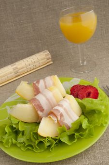 Melon With Parma Ham Royalty Free Stock Image Melon With Parma Ham Royalty Free Stock Image