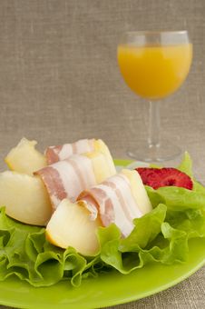 Melon With Parma Ham Stock Photo Melon With Parma Ham Stock Photo