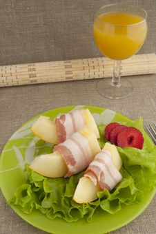 Melon With Parma Ham Stock Image Melon With Parma Ham Stock Image