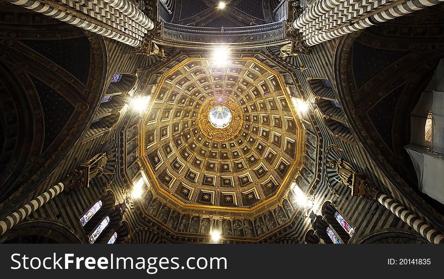 Dome of cathedral of siena in italy. Dome of cathedral of siena in italy