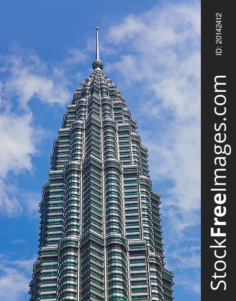 Twin towers at Kuala Lumpur (Malaysia) - architecture background