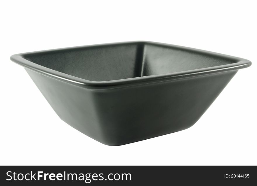 Black bowl isolated on white